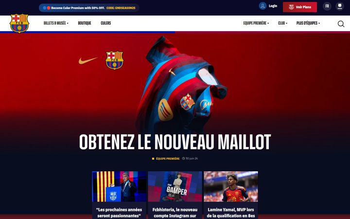Screenshot di fcbarcelona.fr