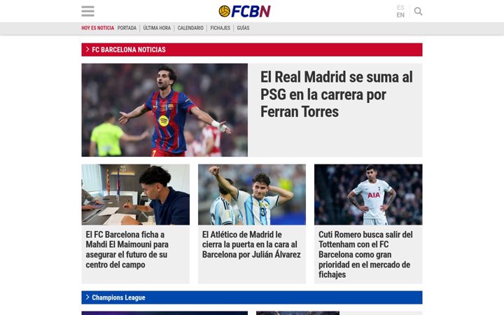 Screenshot of fcbarcelonanoticias.com