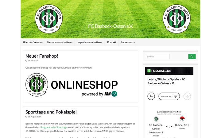 Screenshot of fcbasbeck-osten.de