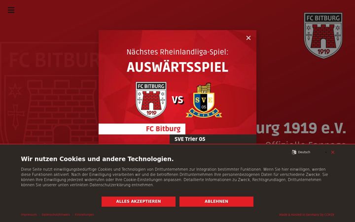 Screenshot of fcbitburg.com
