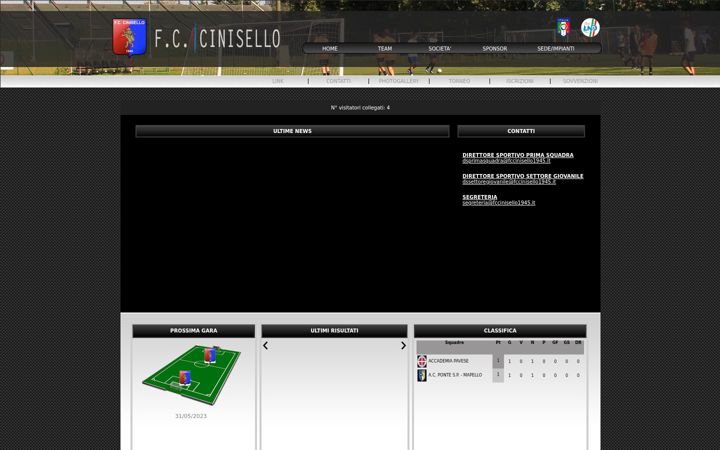 Screenshot of fccinisello1945.it