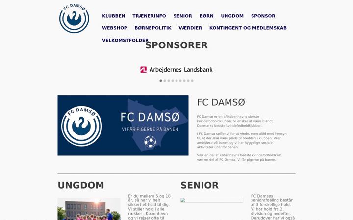 Screenshot of fcdamsoe.dk