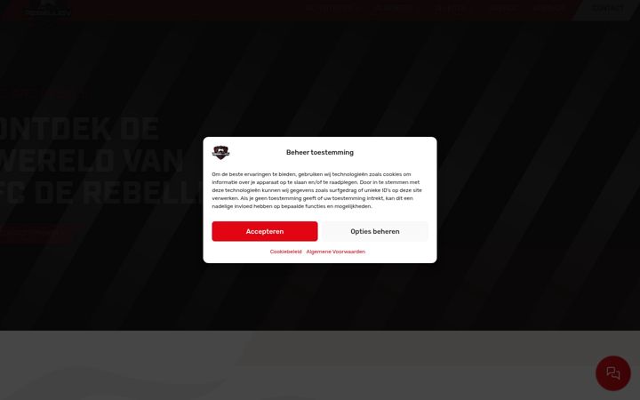 Screenshot of fcderebellen.nl