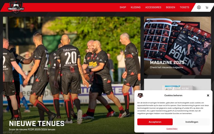 Screenshot of fcderebellenshop.nl