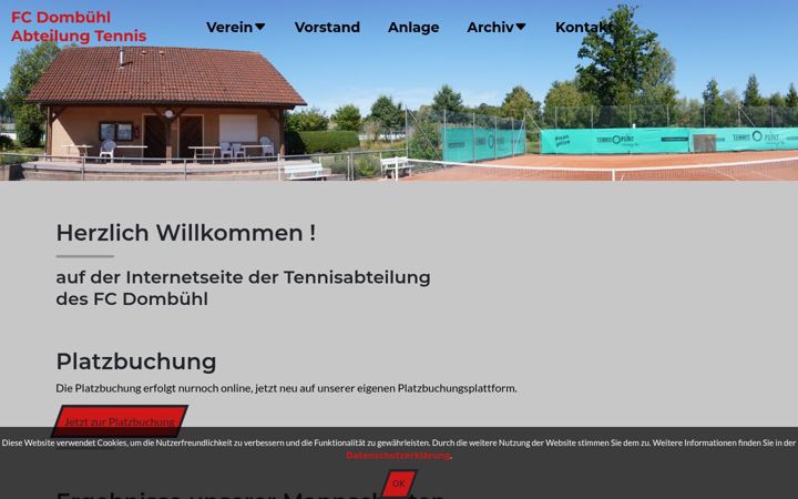 Screenshot of fcdombuehl-tennis.de