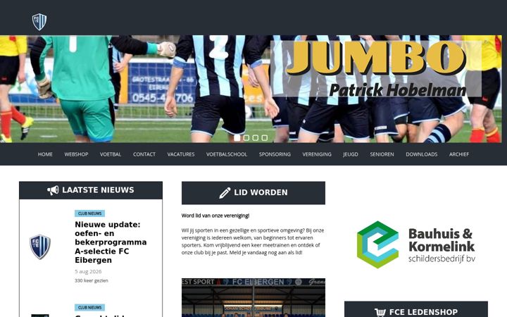 Screenshot of fceibergen.nl