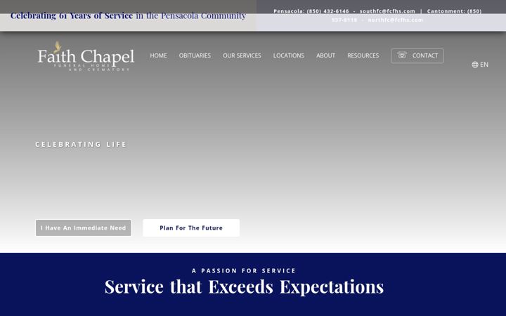 Screenshot of fcfhs.com