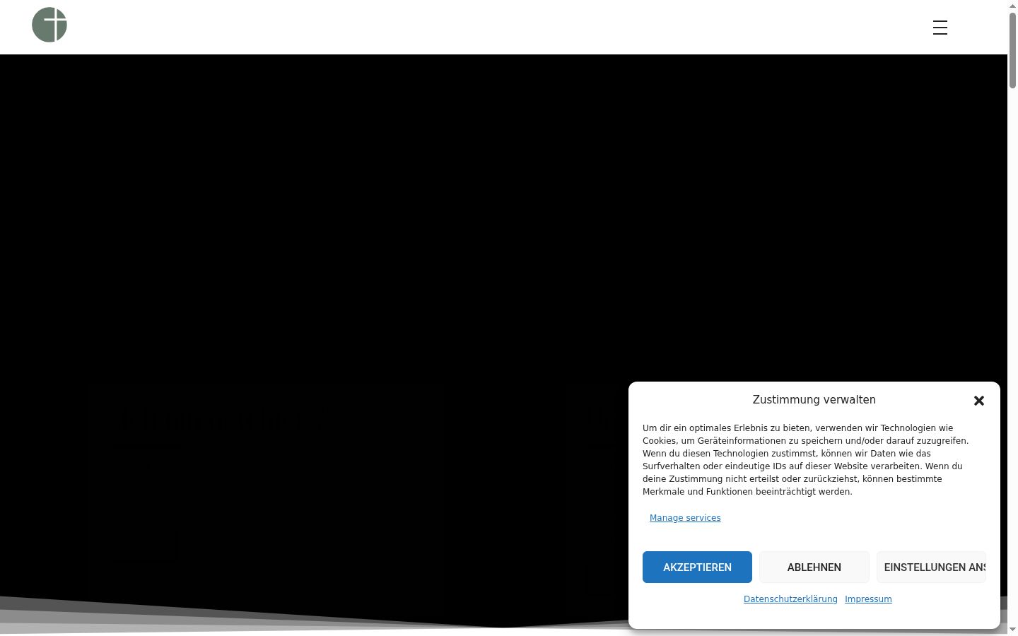 Screenshot van de toestemmingsbanner zoals getoond vóór enige interactie