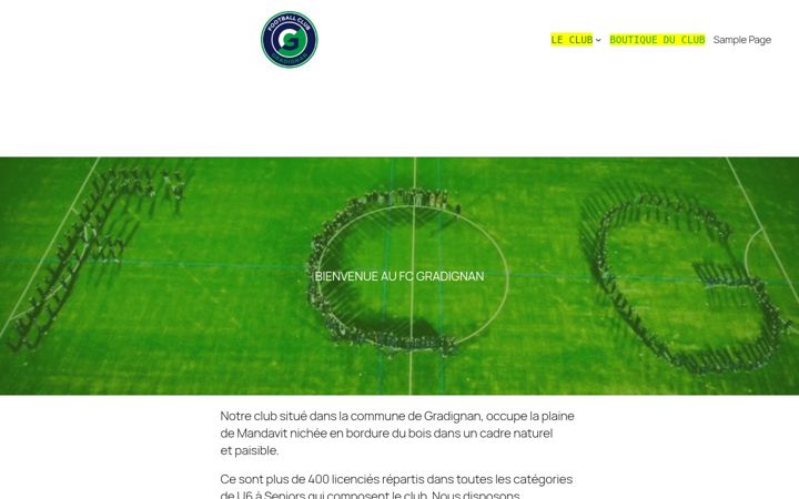 Screenshot of fcgradignan.fr