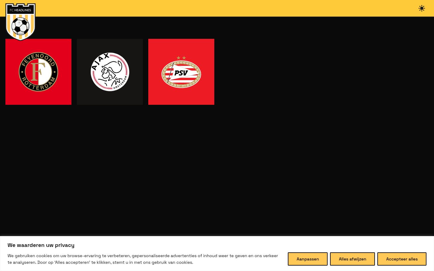Screenshot van de toestemmingsbanner zoals getoond vóór enige interactie