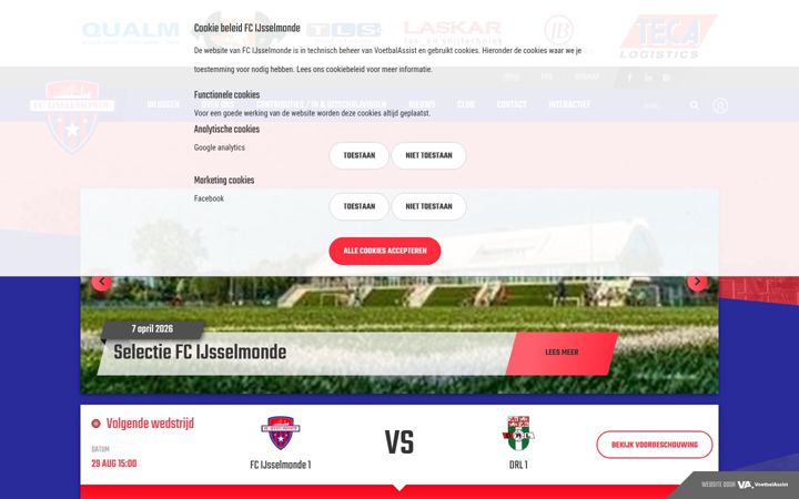 Screenshot of fcijsselmonde.nl