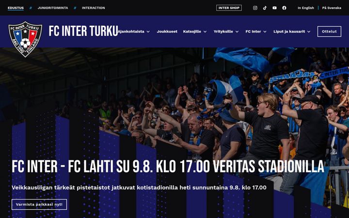 Screenshot of fcinter.fi