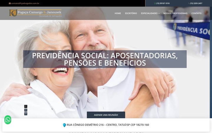 Snímek obrazovky fcjadvogados.com.br