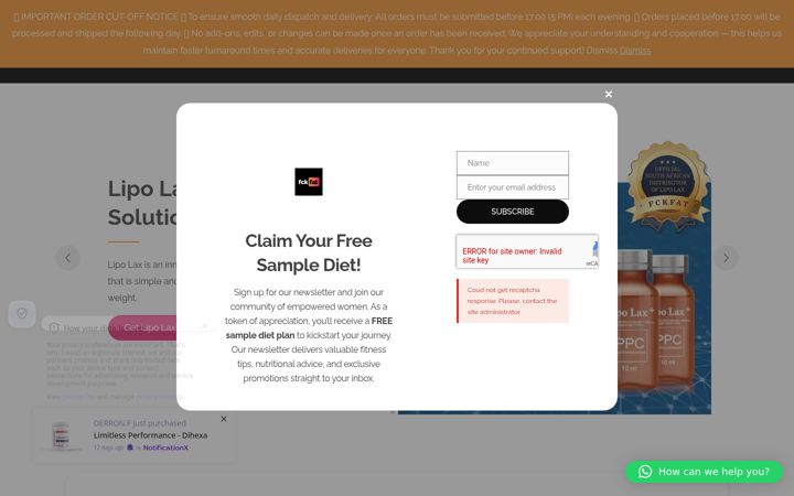 Screenshot of fckfat.co.za