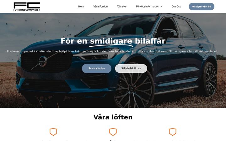 Screenshot of fckristianstad.se