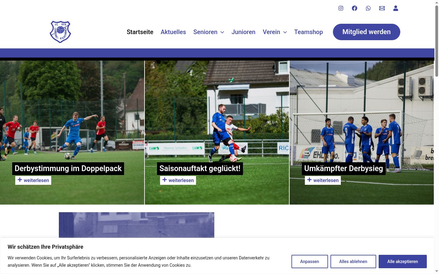 Screenshot tal-banner tal-kunsens muri qabel kwalunkwe interazzjoni
