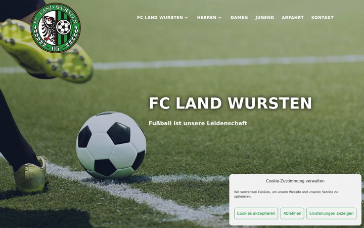 Screenshot of fclandwursten.de