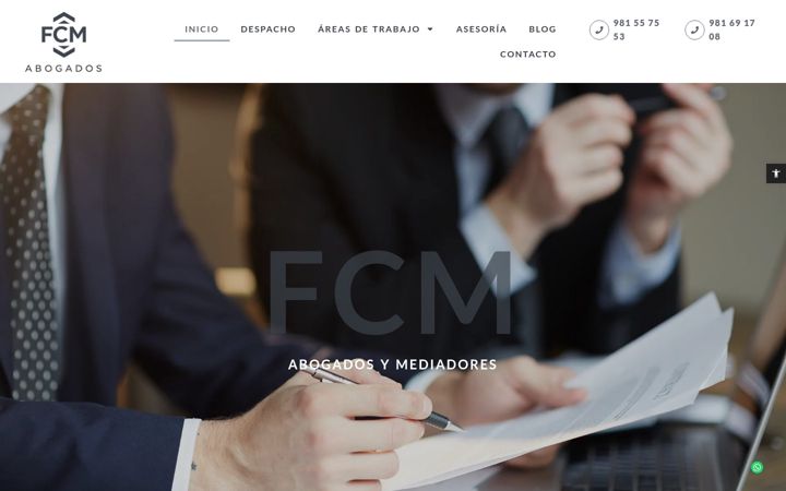 Screenshot of fcmabogadosymediadores.com
