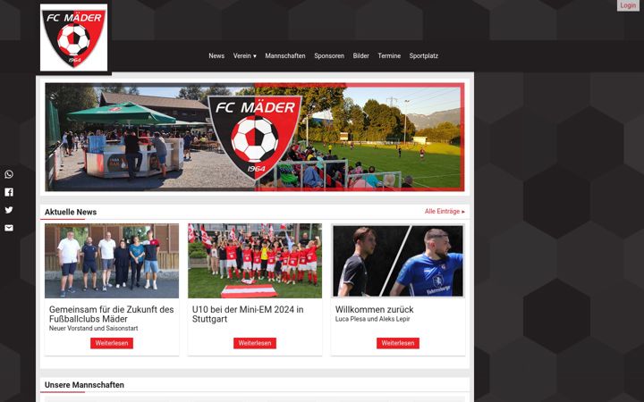 Screenshot of fcmaeder.at
