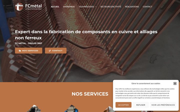 Screenshot of fcmetal.fr