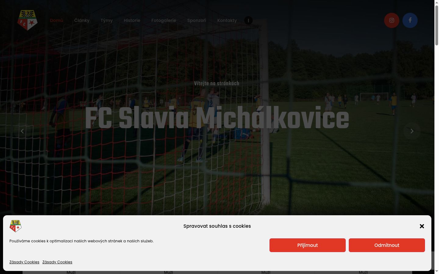 Snímek obrazovky baneru souhlasu zobrazeného před jakoukoli interakcí