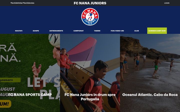 Posnetek zaslona fcnanajuniors.ro