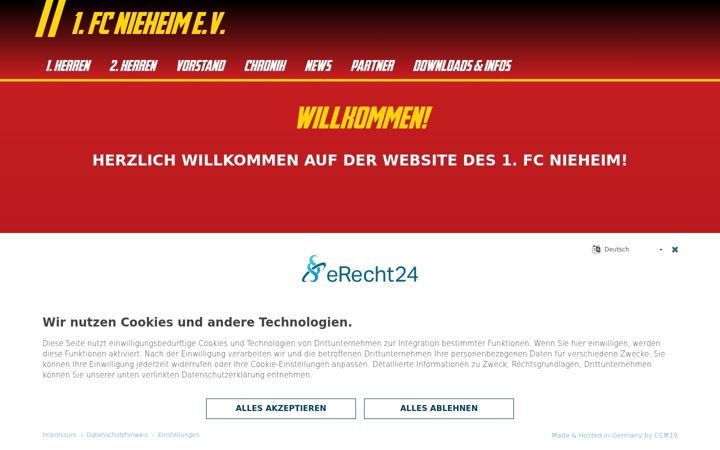 Screenshot of fcnieheim.de