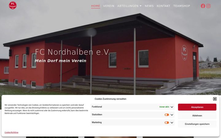 Screenshot of fcnordhalben.de