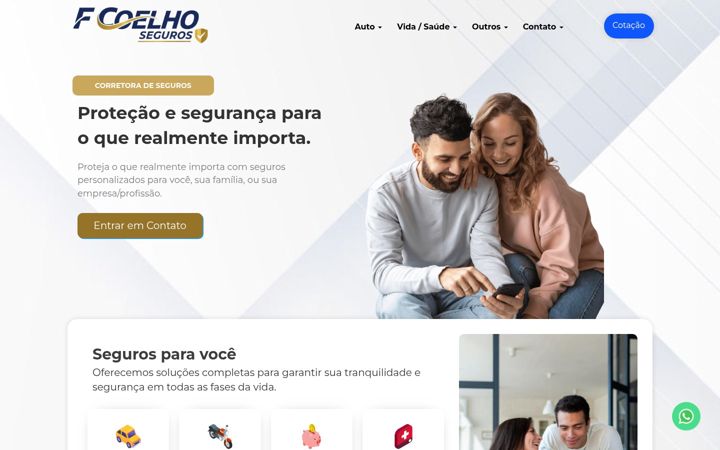 Screenshot of fcoelhoseguros.com.br