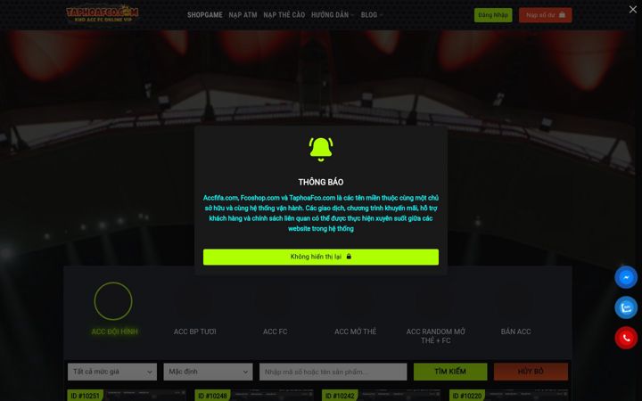 Screenshot of fcoshop.com