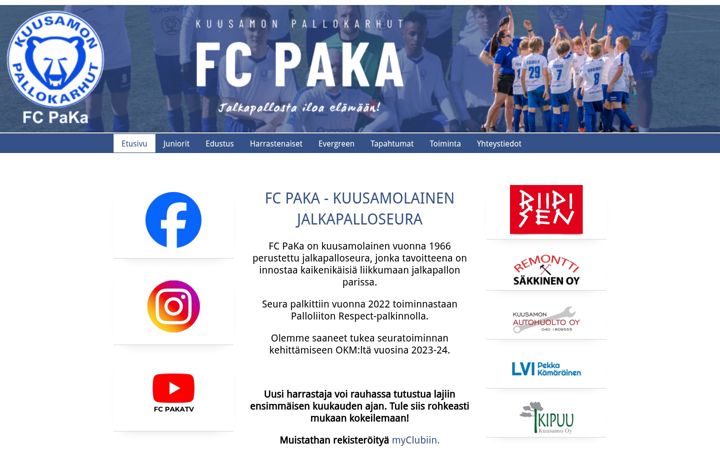 Screenshot of fcpaka.fi