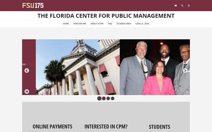 Screenshot of fcpm.fsu.edu