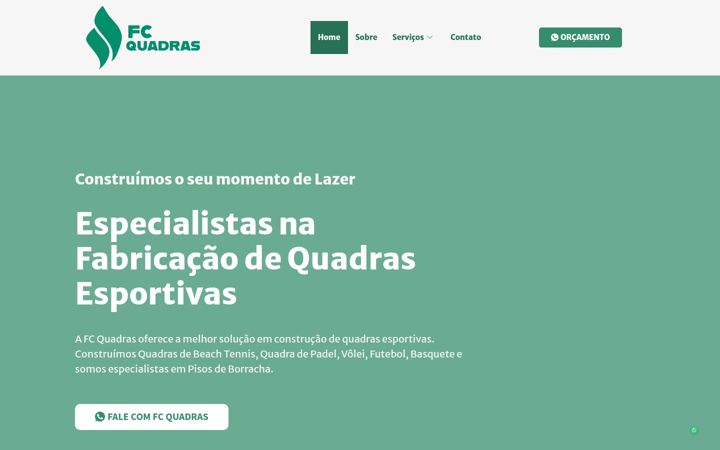 Screenshot of fcquadras.com.br