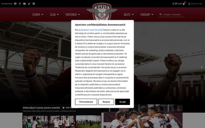 Screenshot of fcrapid.ro
