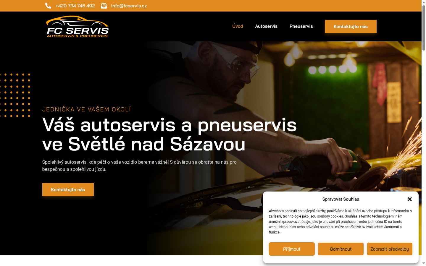 Screenshot del banner di consenso mostrato prima di qualsiasi interazione