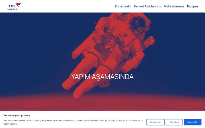 Screenshot of fcshavacilik.com