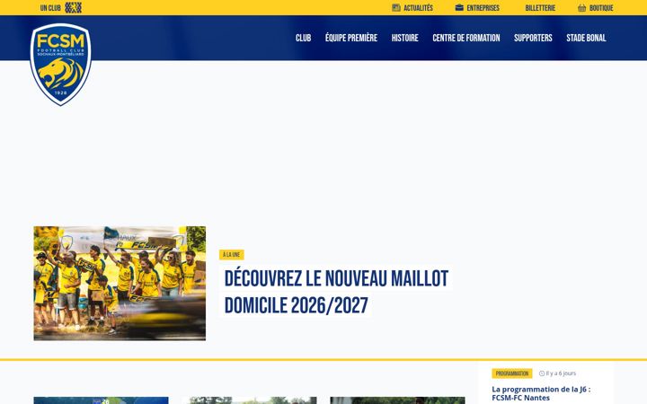 Screenshot of fcsochaux.fr