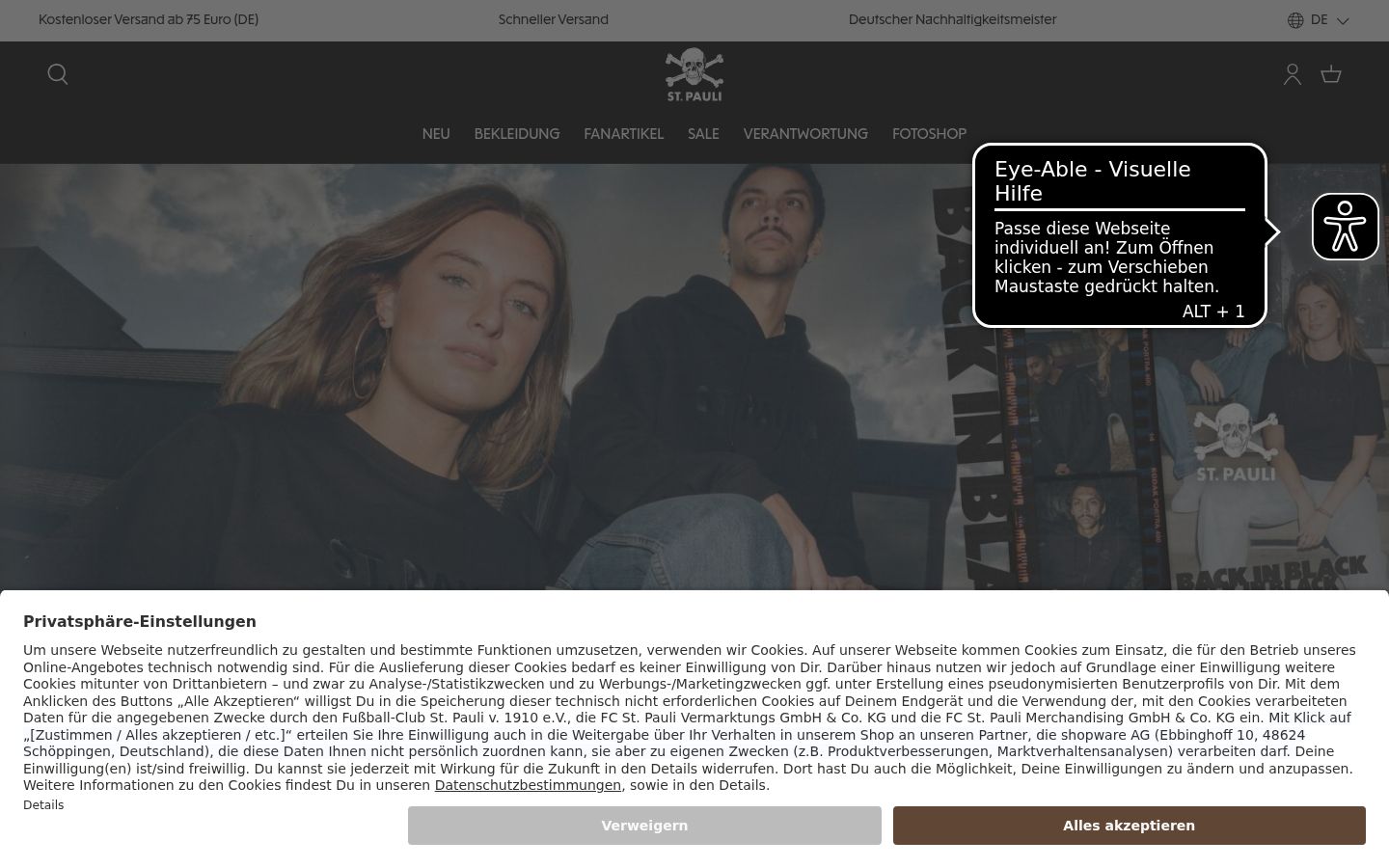Screenshot tal-banner tal-kunsens muri qabel kwalunkwe interazzjoni