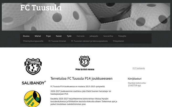 Screenshot of fctuusula.fi