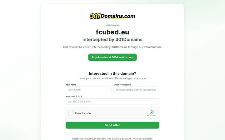 Screenshot of fcubed.eu