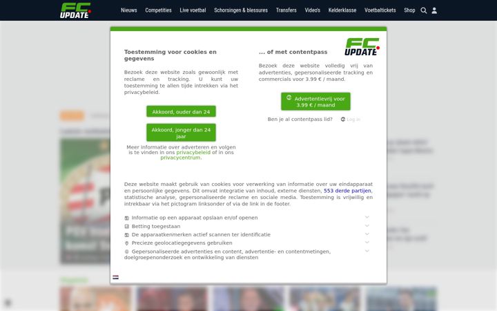 Ekrano kopija fcupdate.nl