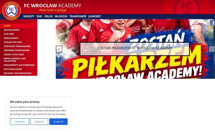 Screenshot of fcwroclaw.pl