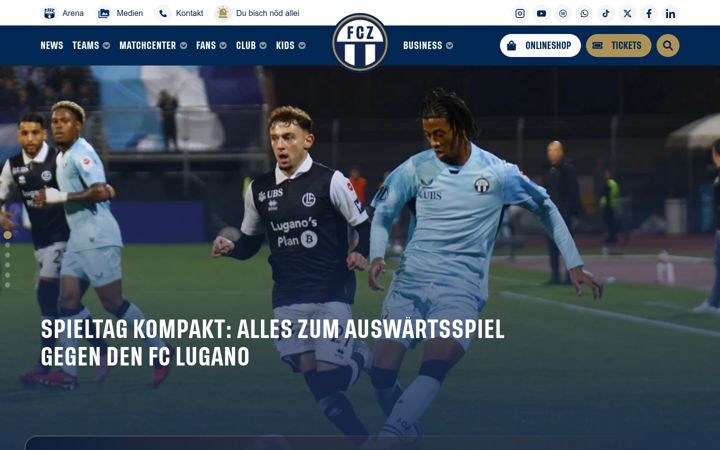 Screenshot of fcz.ch