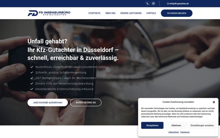 Screenshot of fd-gutachten.de