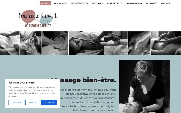 Screenshot of fd-massages.be