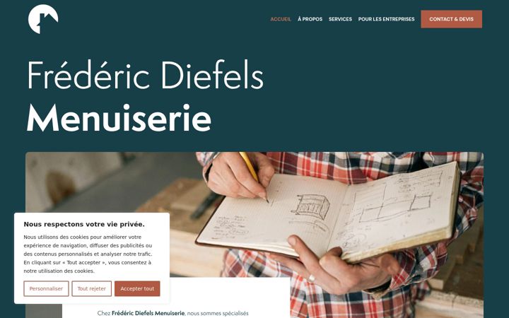Screenshot of fd-menuiserie.be