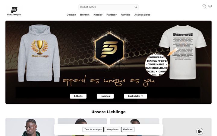 Screenshot of fd-shirts.de