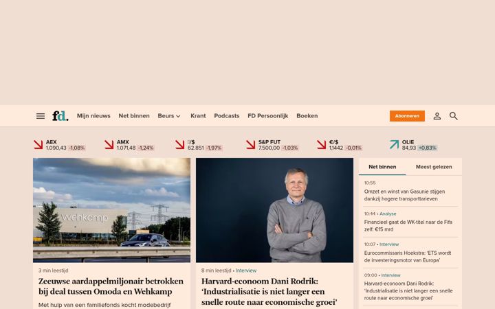 Screenshot stránky fd.nl