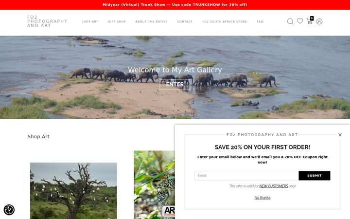 Screenshot of fd2-photography-and-art.com