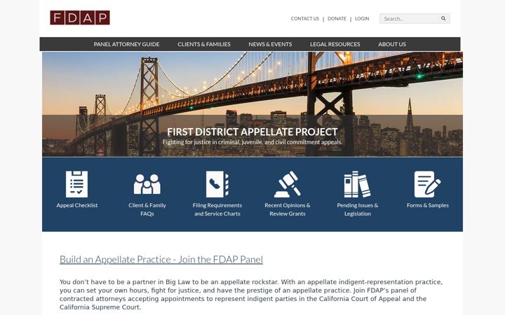 Screenshot of fdap.org